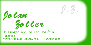 jolan zoller business card